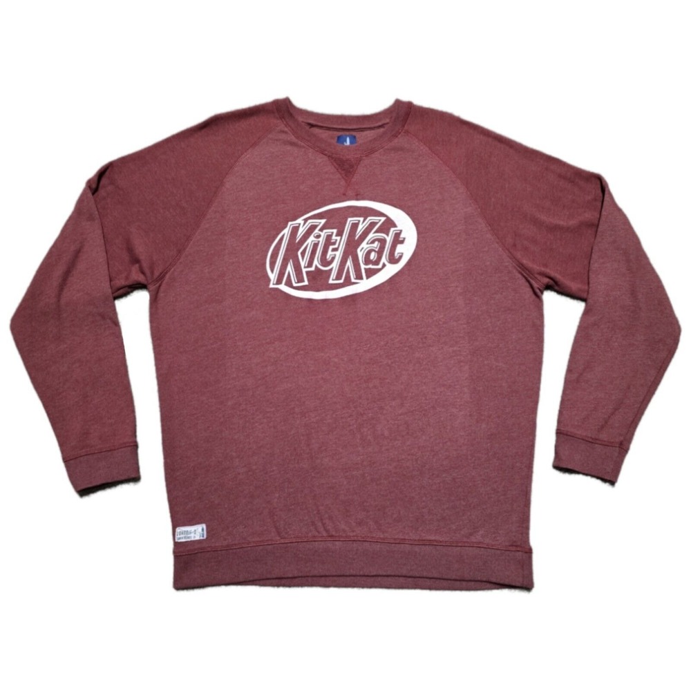Johnnie-O Retro Sweatshirt "Kit Kat" Men's Size XL‎ Maroon Crewneck Pullover